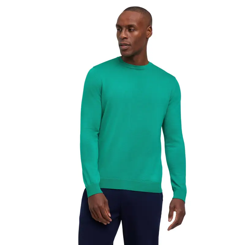 Merino Extrafine Uomo Pullover Verde