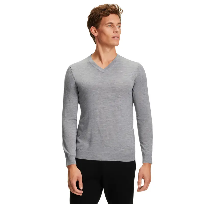 Merino Ultrafine Uomo Pullover Grigio