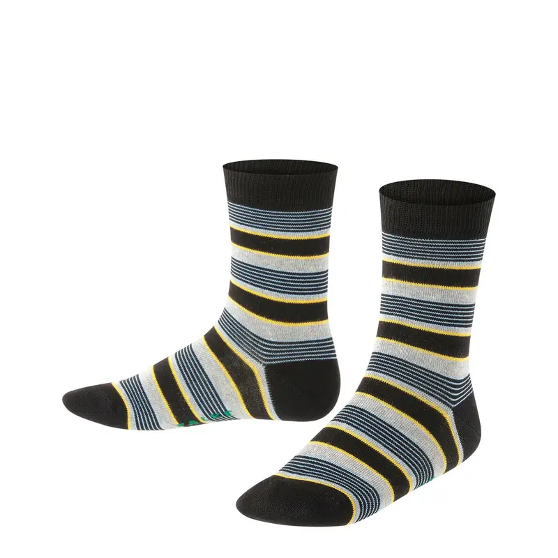 Mixed Stripe Bambino Calzini Nero
