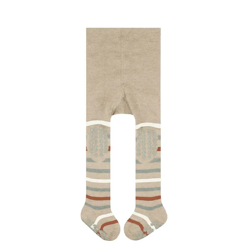 Multi Stripe Neonato Collant Beige