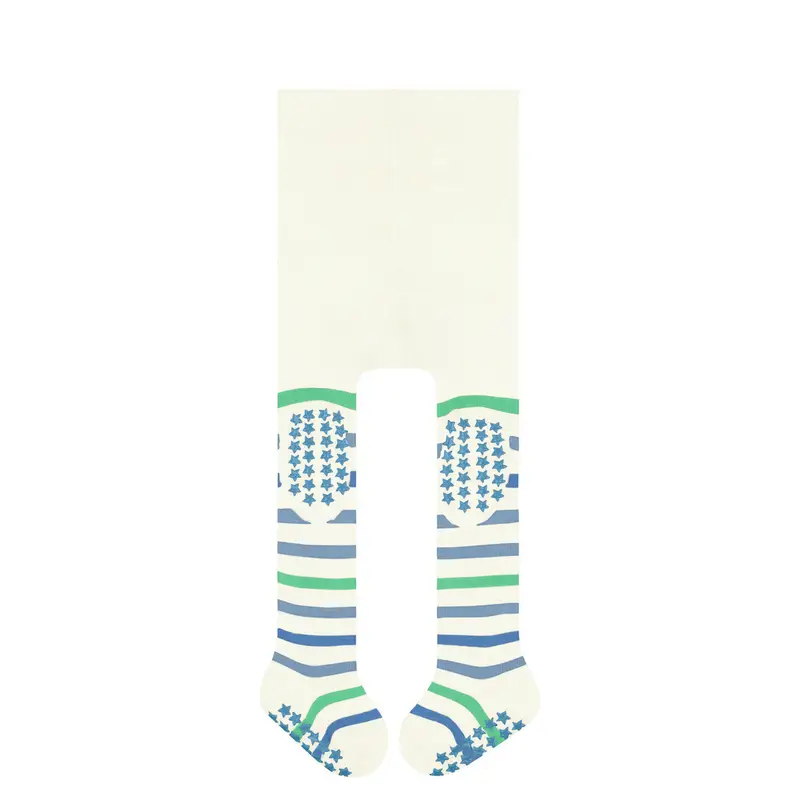 Multi Stripe Neonato Collant Bianco
