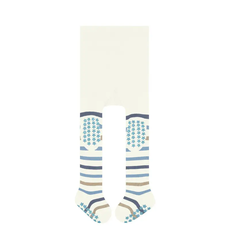 Multi Stripe Neonato Collant Bianco