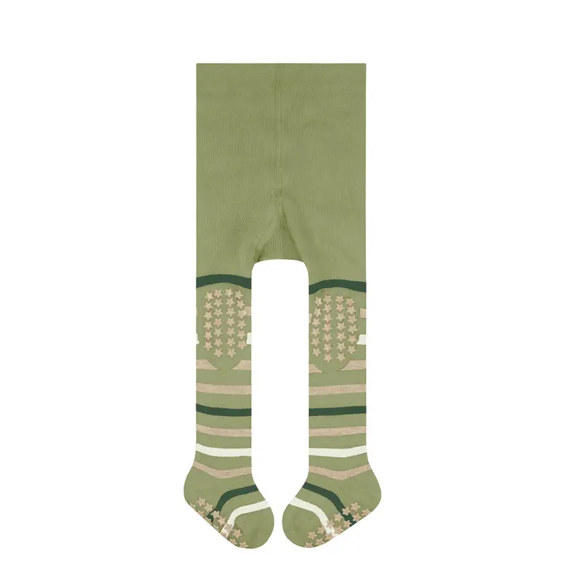 Multi Stripe Neonato Collant Verde