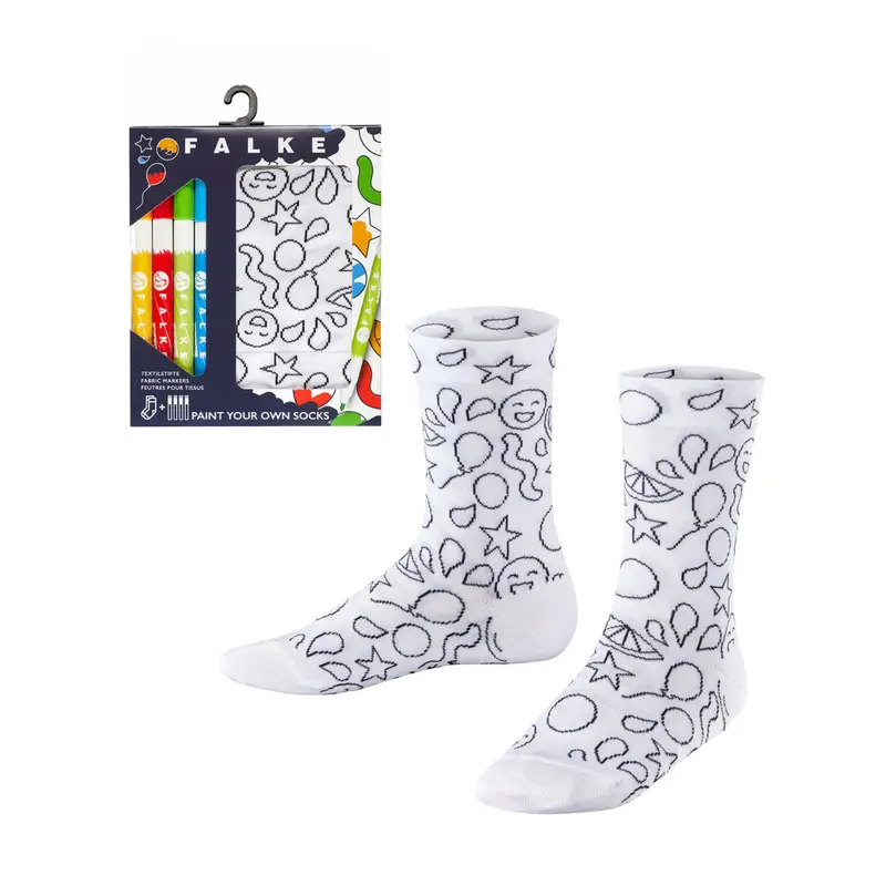 Paint Your Own Socks Bambino Calzini Bianco