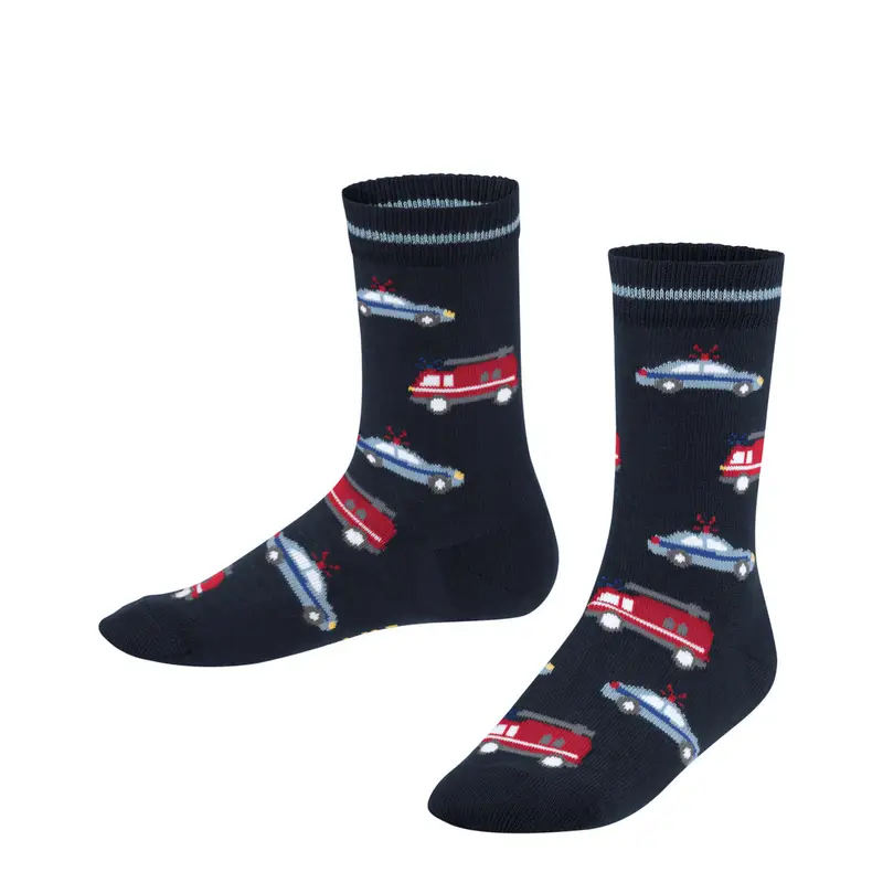 Police and Fire Cars Bambino Calze Blu