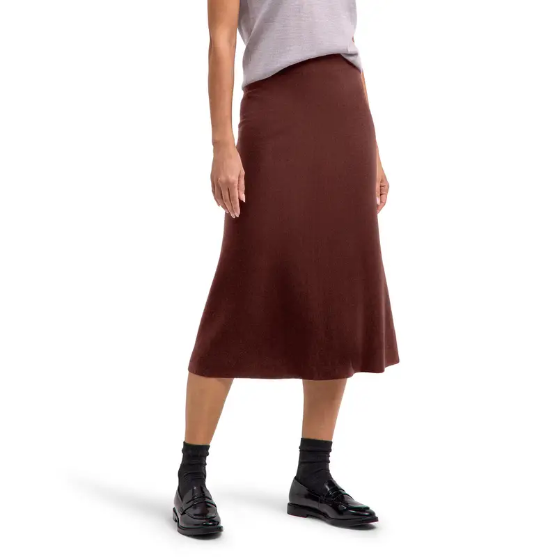 Premium Wool Donna Gonna Marrone