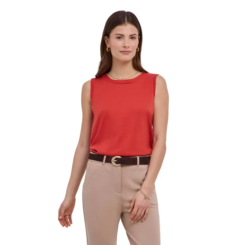 Pure Cotton Donna Gilet Rosso