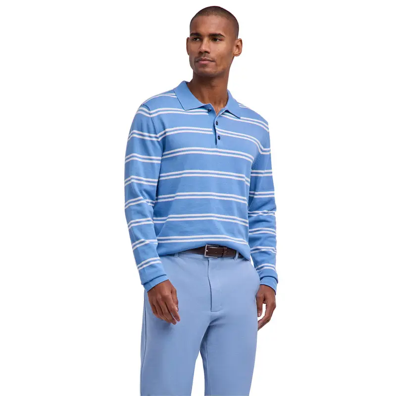 Pure Cotton Uomo Polo shirt Blu