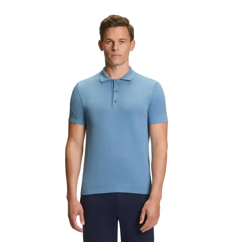 Pure Cotton Uomo Polo shirt Blu