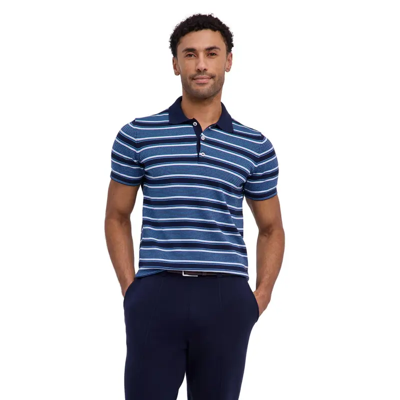 Pure Cotton Uomo Polo shirt Blu