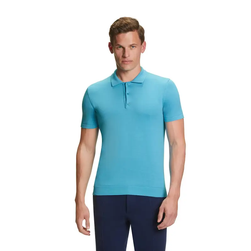 Pure Cotton Uomo Polo shirt Blu