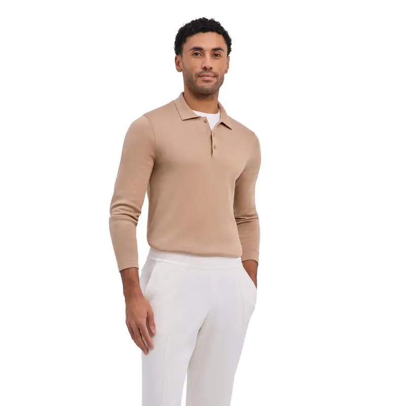 Pure Cotton Uomo Polo shirt Marrone
