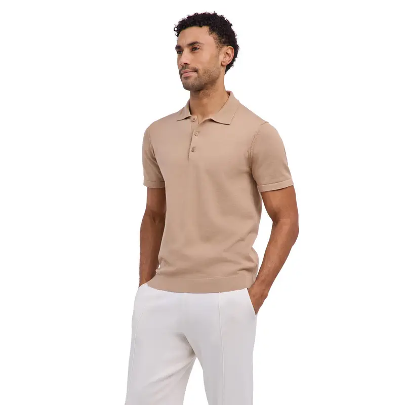Pure Cotton Uomo Polo shirt Marrone