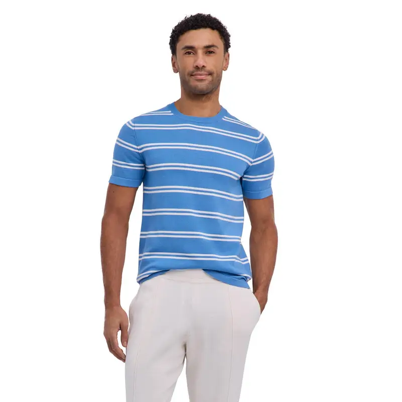 Pure Cotton Uomo T-Shirt Blu