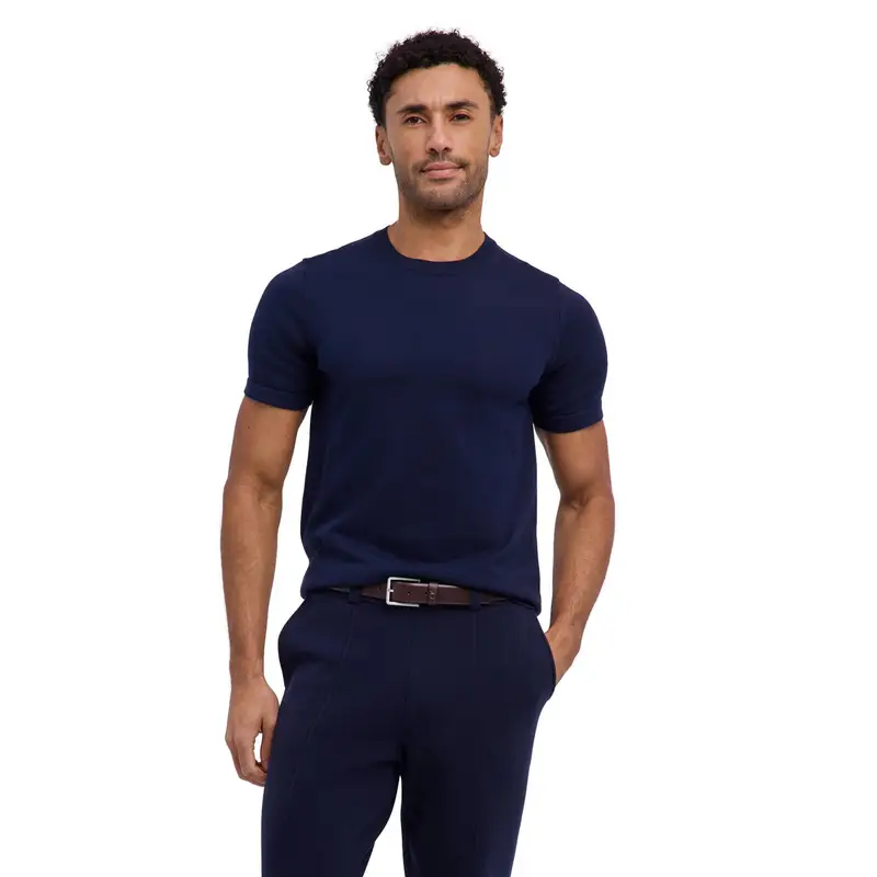 Pure Cotton Uomo T-Shirt Blu