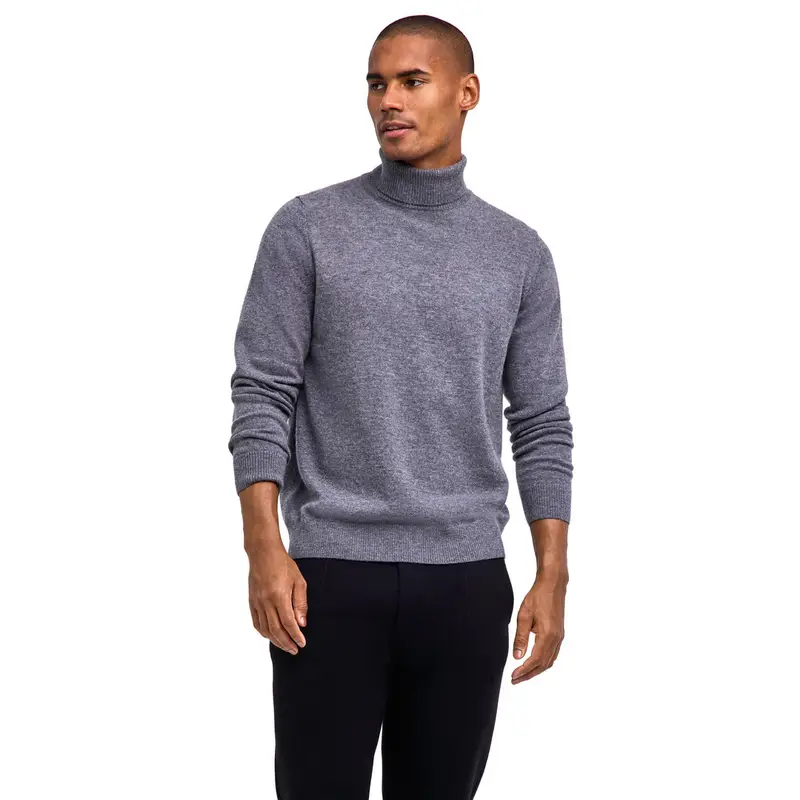 Pure Lambswool Uomo Pullover Grigio