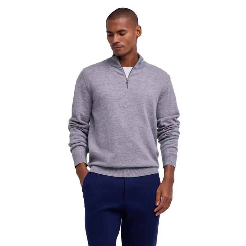 Pure Lambswool Uomo Pullover Grigio