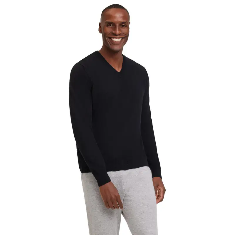 Falke Pullover Uomo Nero in Lana d'Agnello
