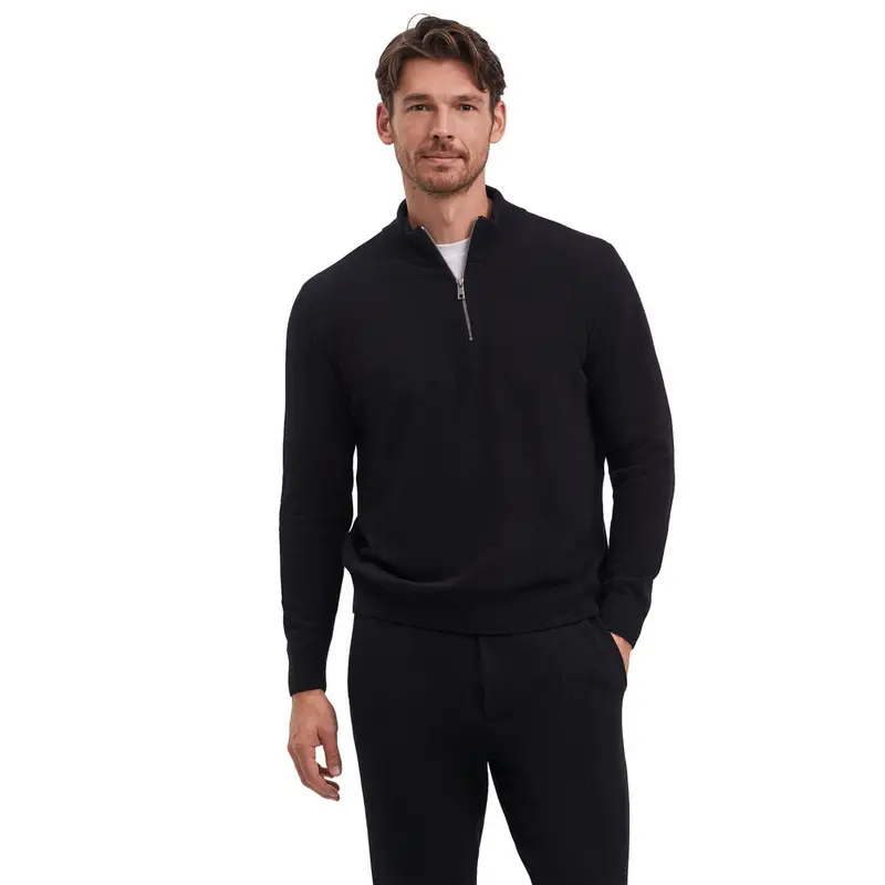 Pure Lambswool Uomo Pullover Nero