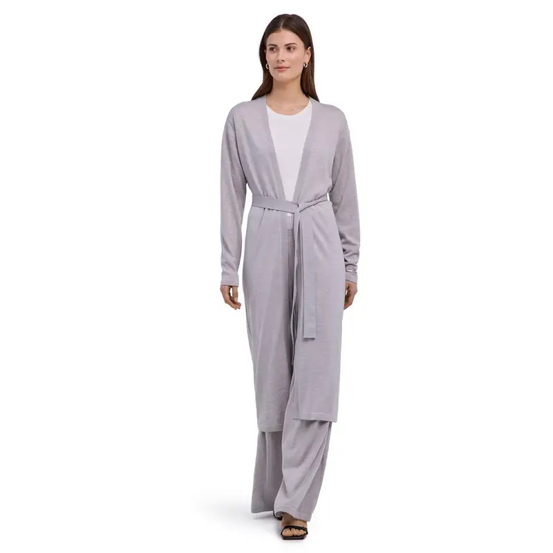 Pure Merino Wool Donna Cardigan Grigio