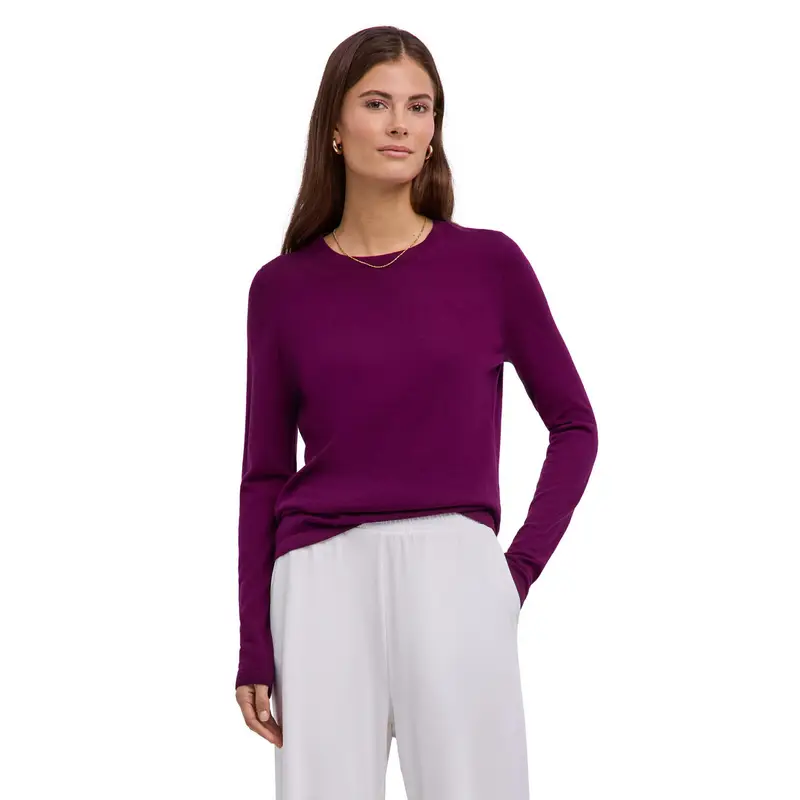 Pure Merino Wool Donna Pullover Rosso