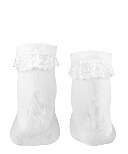 FALKE Romantic Lace K So cotone tinta unita 1 paio, Calzini Unisex - Bambini, Bianco White 2000, 35 miniatura 2