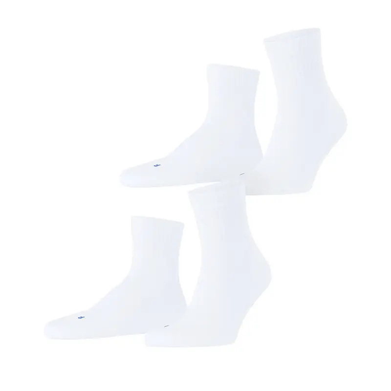 Run Rib 2-Pack Unisex Calzini corti Bianco
