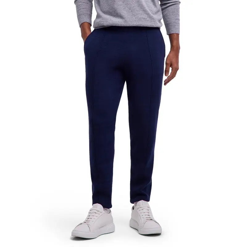 Silk Linen Uomo Pantaloni Blu