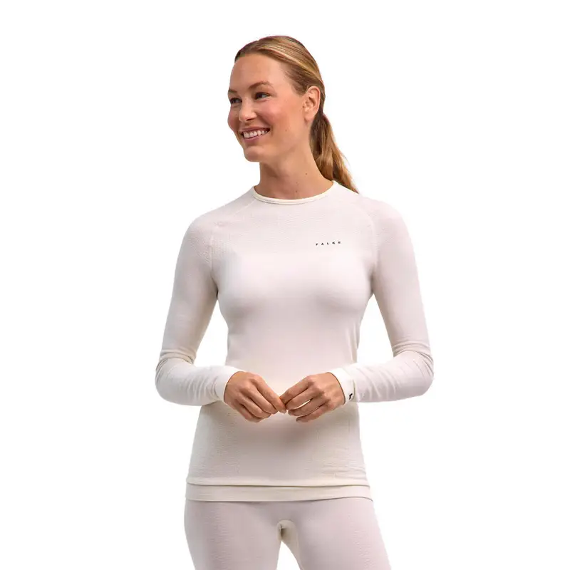 Thermozone Backpack-Ready Donna Maglia a manica lunga Wool-Tech Bianco