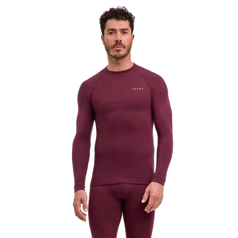 Thermozone Uomo Maglia a manica lunga Wool-Tech Rosso