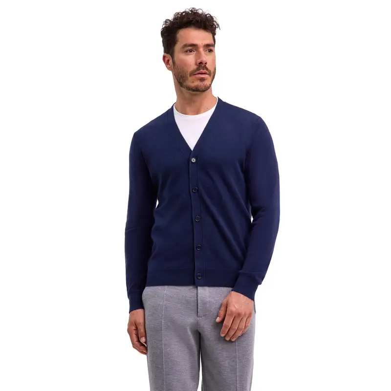 FALKE Cardigan Uomo Blu 2418661