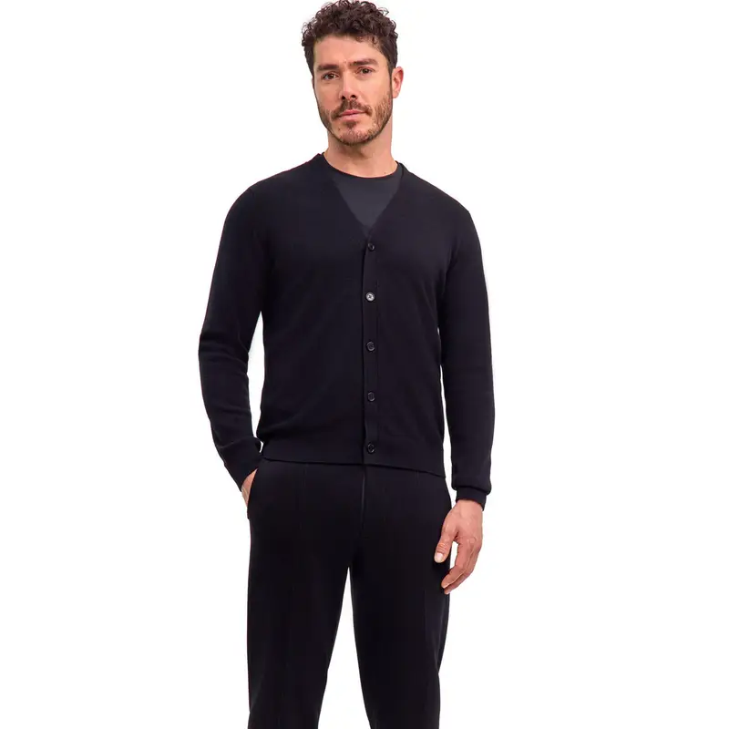 FALKE Cardigan Uomo Nero 2418658