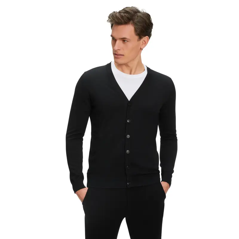 FALKE Cardigan Uomo Nero 2418681