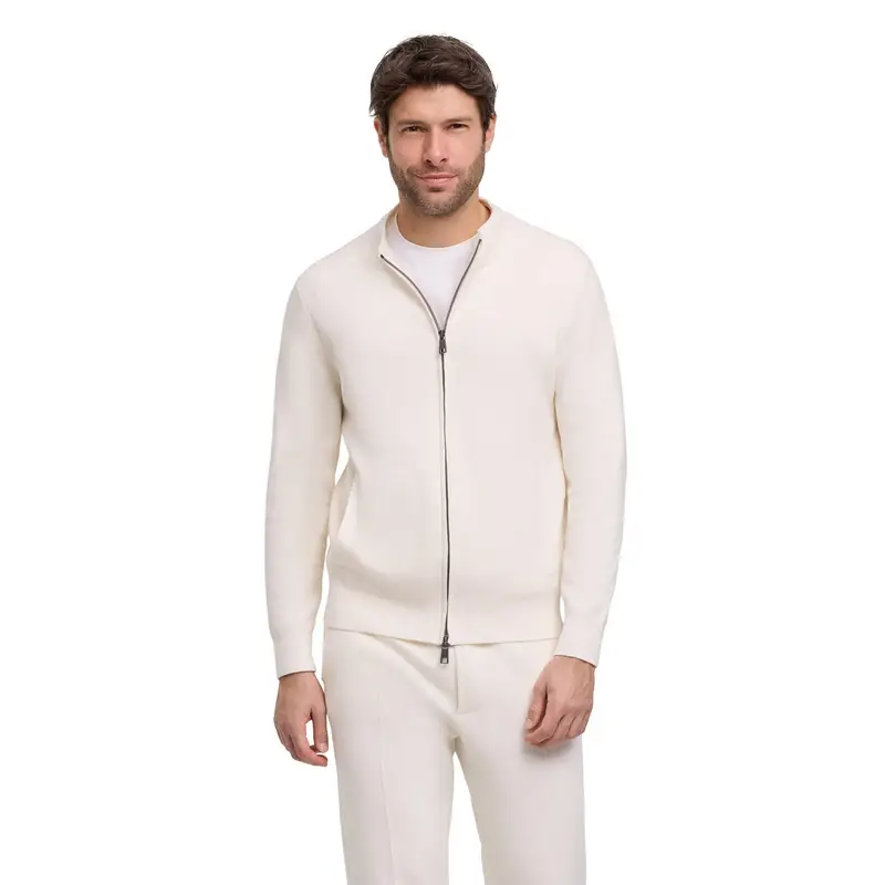 Uomo Giacca con zip Bianco