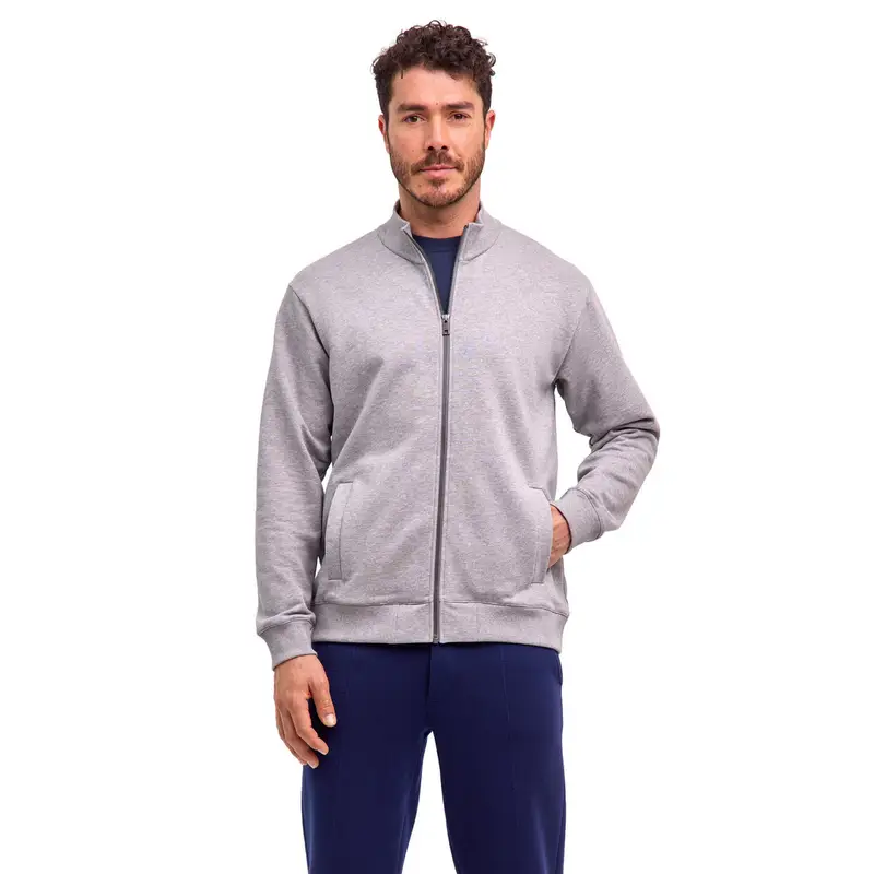 Uomo Giacca con zip Grigio