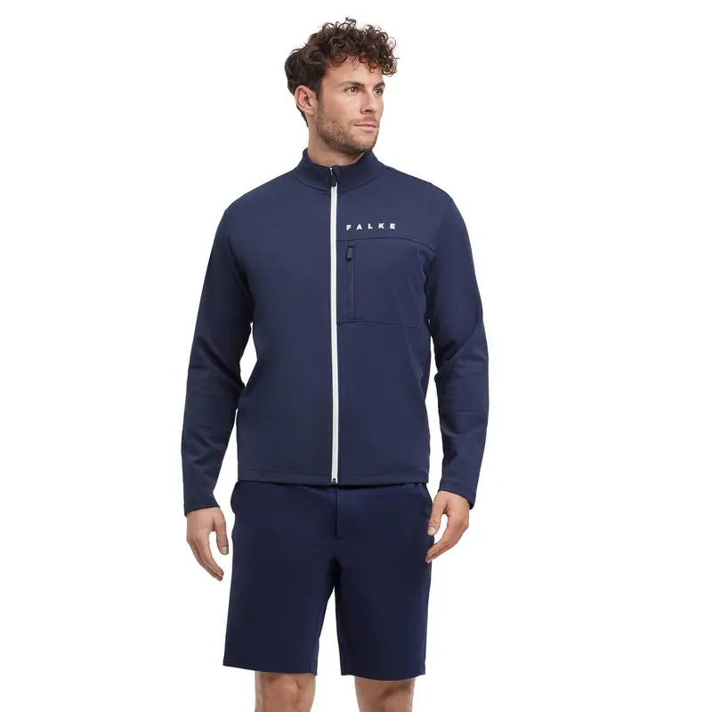 Uomo Golf Giacca con zip Blu