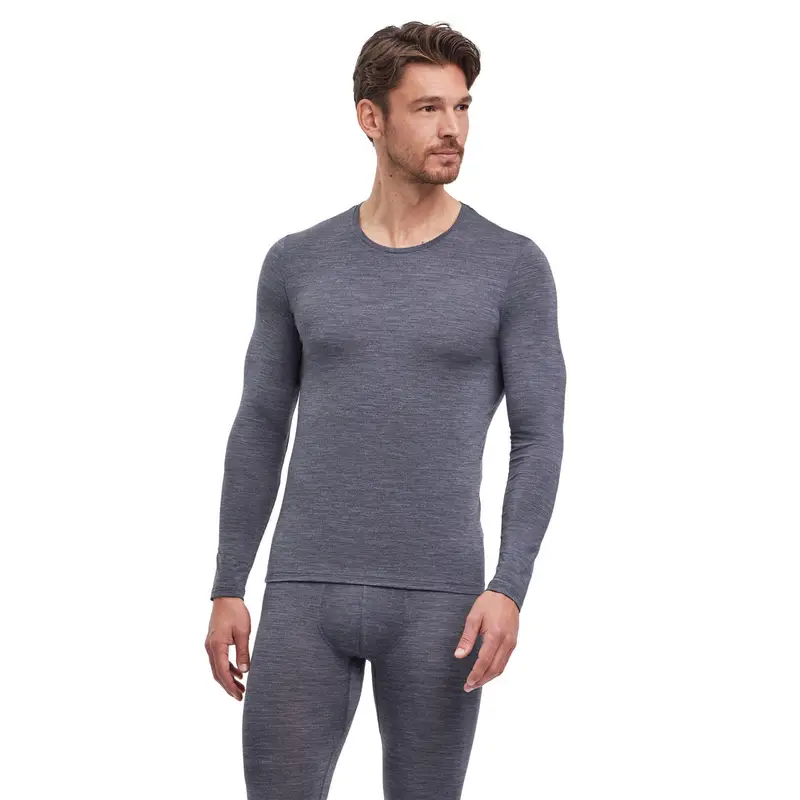 Uomo Maglia a manica lunga Daily ClimaWool Grigio