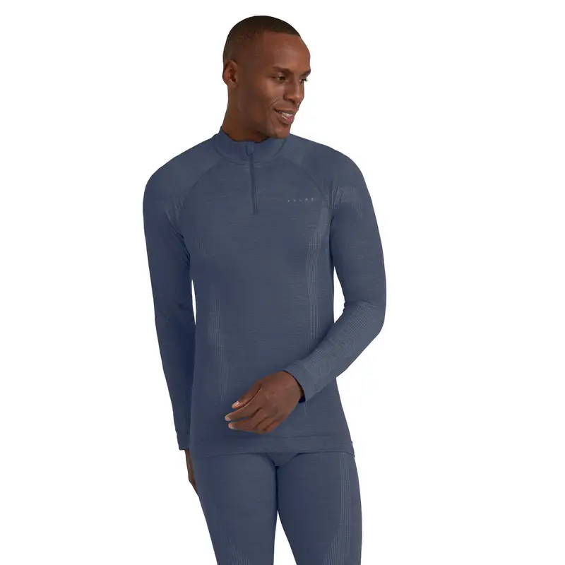 Uomo Maglia a manica lunga Wool-Tech Blu