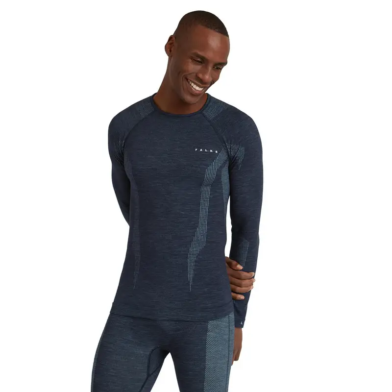 Uomo Maglia a manica lunga Wool-Tech Blu