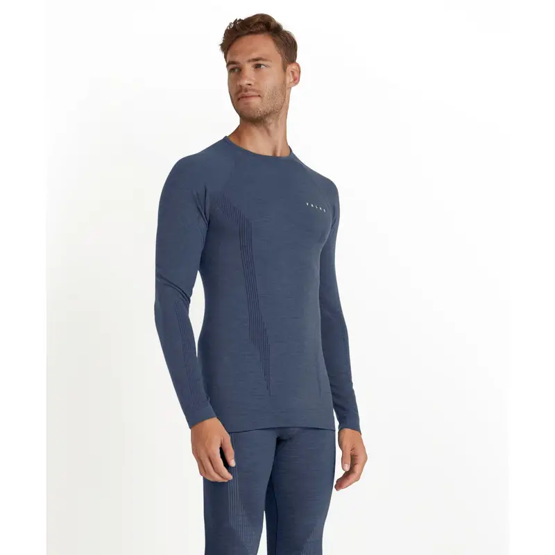 Uomo Maglia a manica lunga Wool-Tech Blu