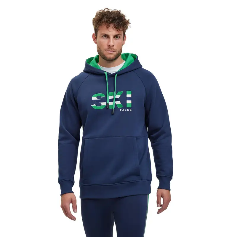 Uomo Skiing Felpa con cappuccio Blu