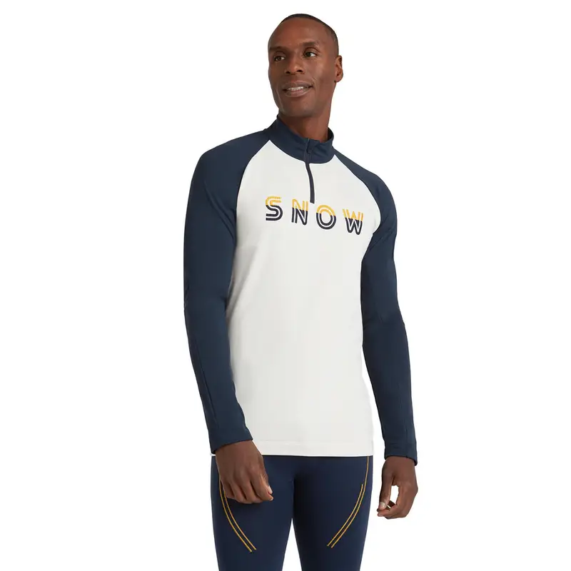 Uomo Skiing Maglia a manica lunga Bianco