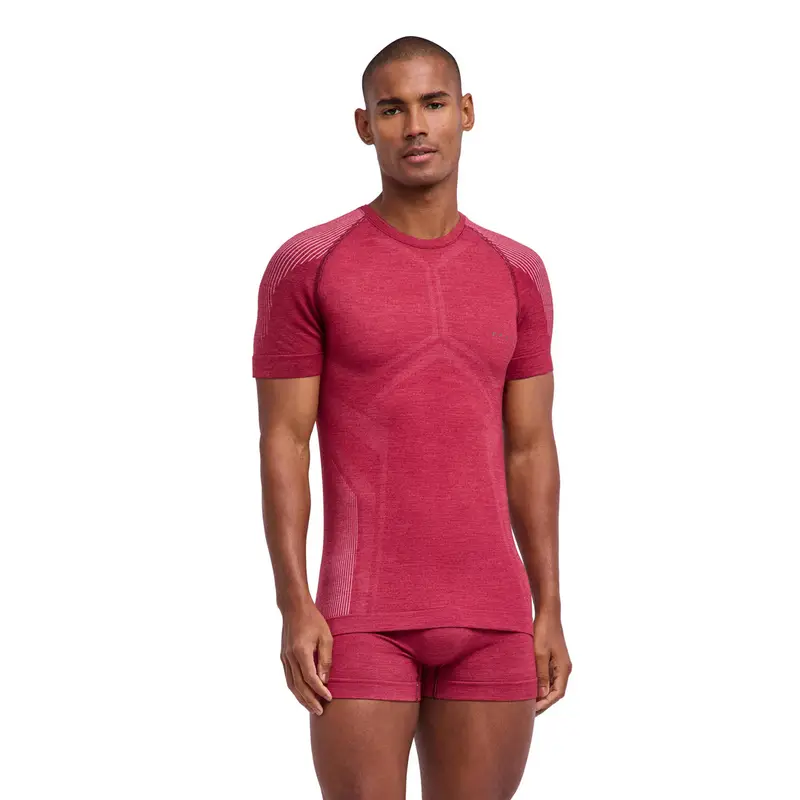 Uomo T-Shirt Wool-Tech Light Rosso