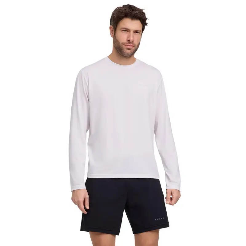 Uomo Training Maglia a manica lunga Bianco