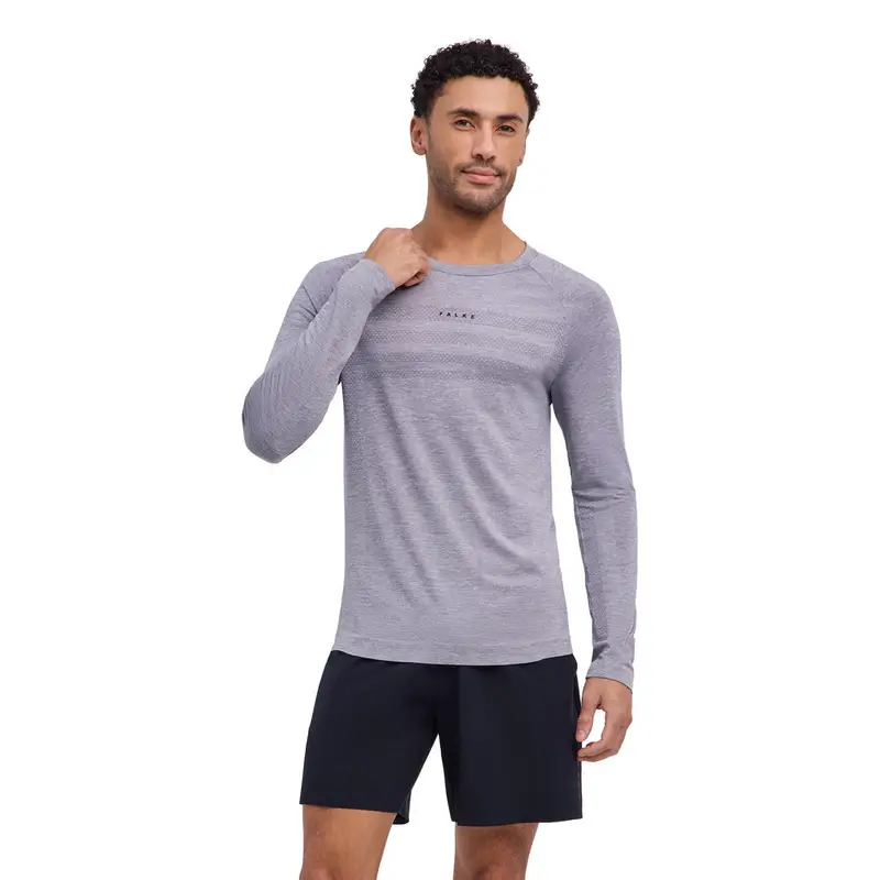 Uomo Training Maglia a manica lunga Grigio