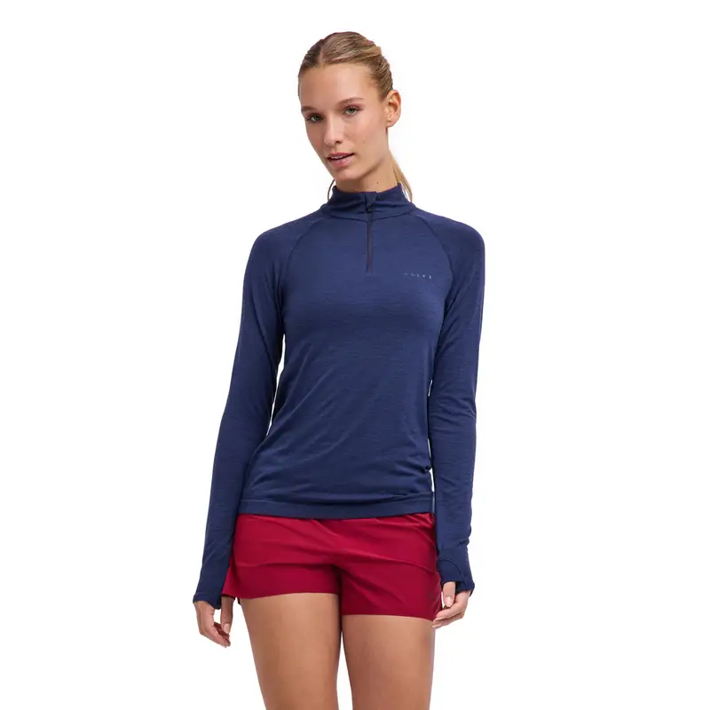 Warm Donna Running Maglia a manica lunga Blu