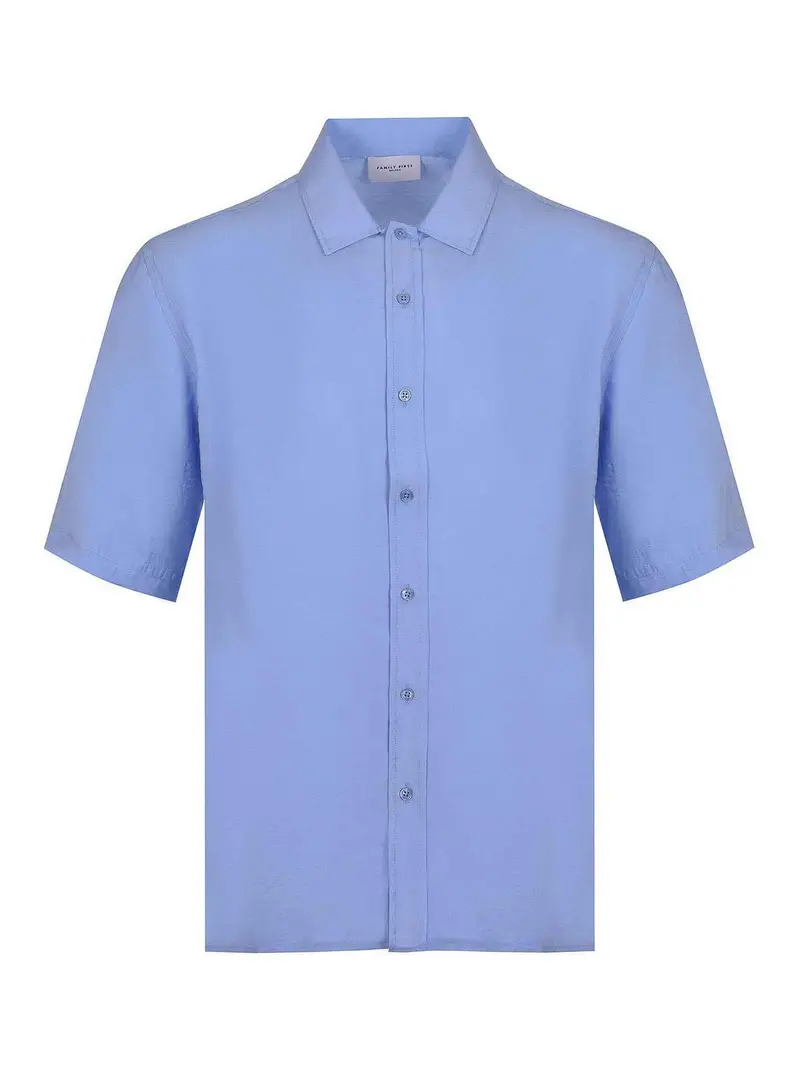 Camicia in cupro Azzurro