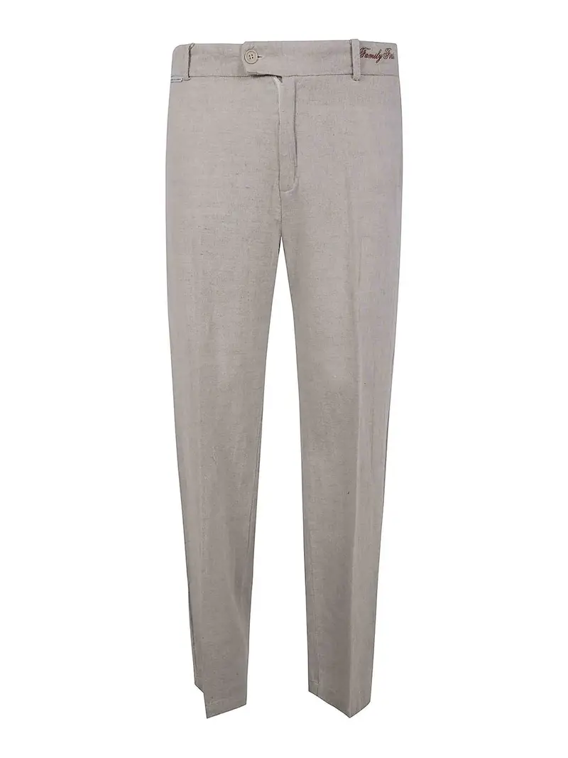 Linen di pantaloni regolari Bianco