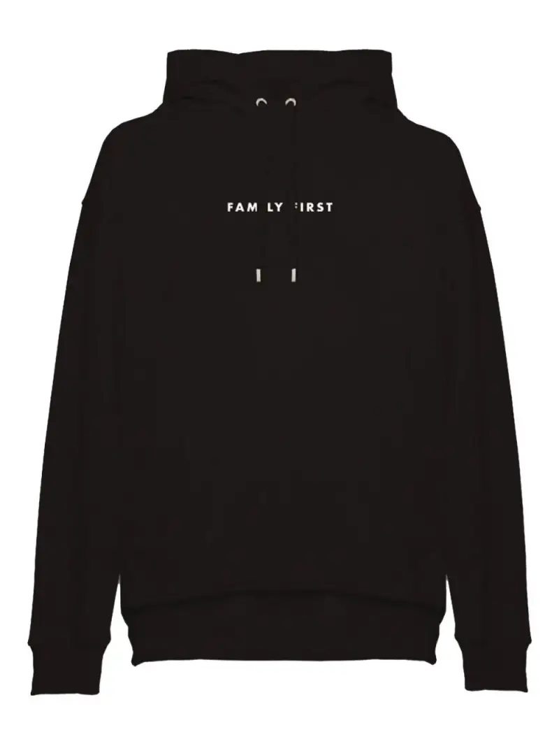 Felpa nera mini logo centrale Nero miniatura 2