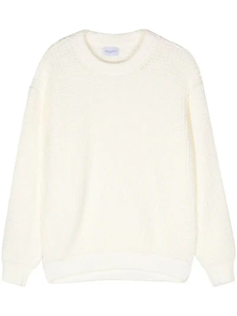 Maglione bianco in maglia chunky